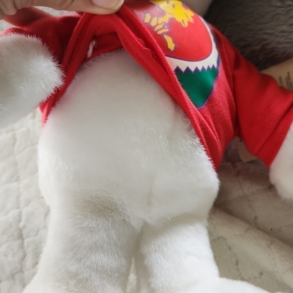 Vintage Snoopy  "Peanuts" Plush Valentines Charlie Brown Seasonal Christmas - Picture 9 of 9